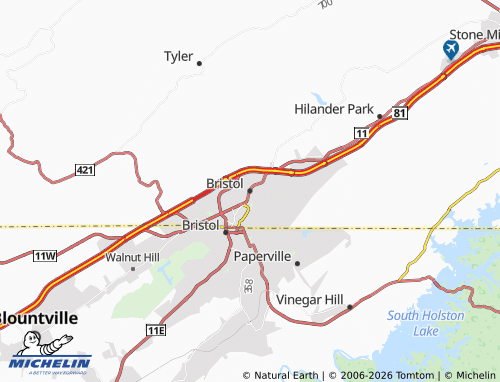 Mappa MICHELIN Bristol - ViaMichelin