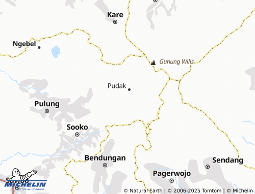 Carte MICHELIN Pudak Kulon - ViaMichelin