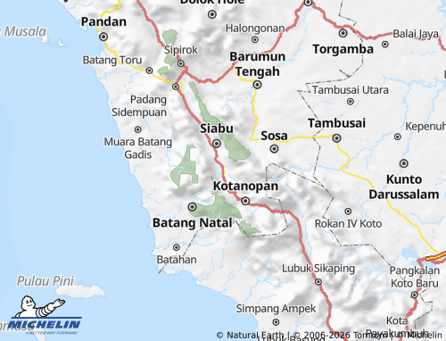 Mapa MICHELIN Mandailing Natal - ViaMichelin
