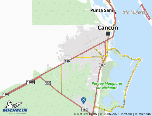 MICHELIN Villas Quintana Roo map - ViaMichelin