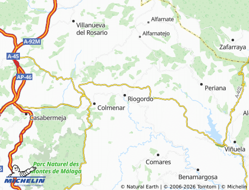 MICHELIN Riogordo map - ViaMichelin