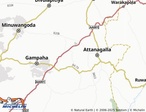 MICHELIN Kalotuwawa map - ViaMichelin