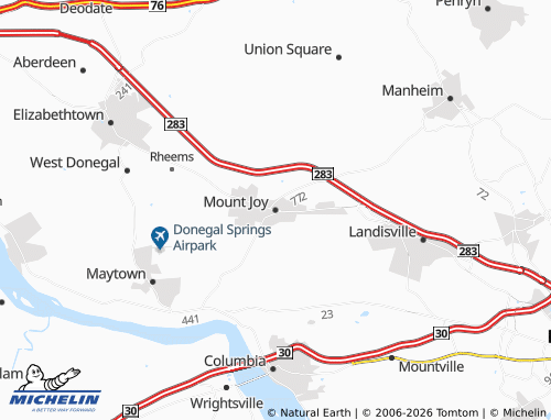 Mappa MICHELIN Mount Joy - ViaMichelin