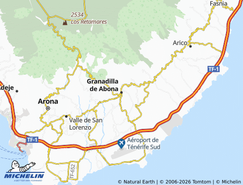 Mapa MICHELIN Granadilla de Abona - ViaMichelin