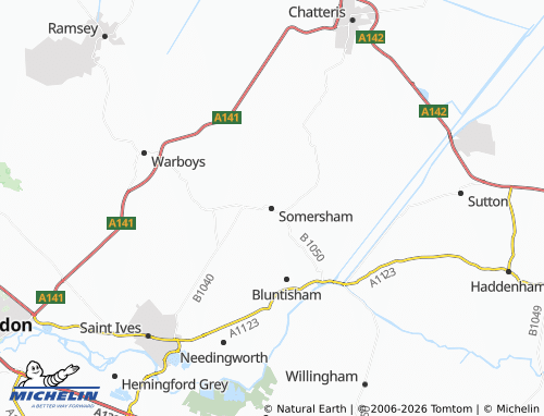 Carte MICHELIN Somersham - ViaMichelin