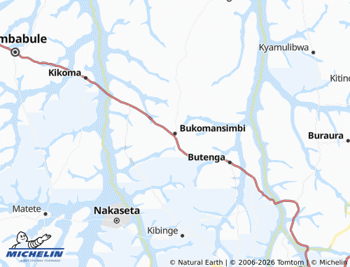 MICHELIN Bukomansimbi map - ViaMichelin