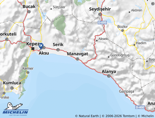 Carte MICHELIN Manavgat - ViaMichelin