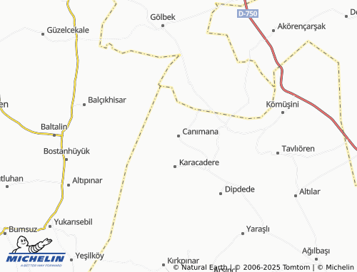 MICHELIN-Landkarte Canımana - ViaMichelin