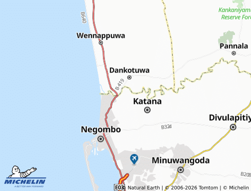 Mappa MICHELIN Udangawa - ViaMichelin
