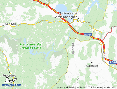 MICHELIN Bermui (Santiago) map - ViaMichelin