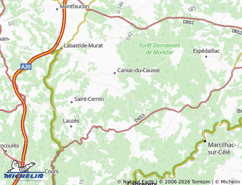 Mapa MICHELIN Sénaillac-Lauzès - ViaMichelin