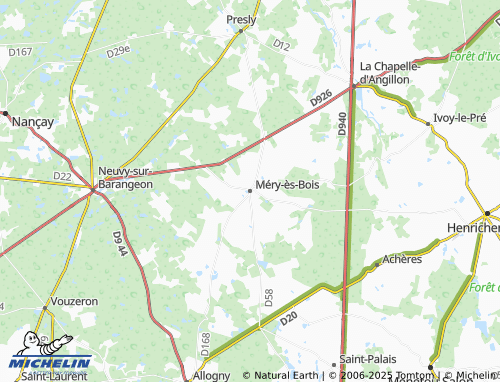 MICHELIN Méry-ès-Bois map - ViaMichelin