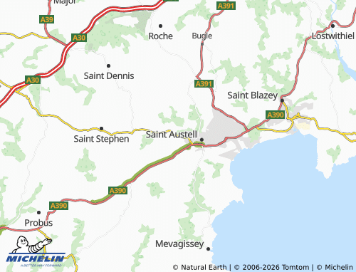 Carte MICHELIN Trewoon - ViaMichelin