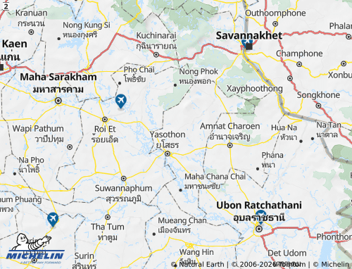 MICHELIN Amphoe Sai Mun map - ViaMichelin