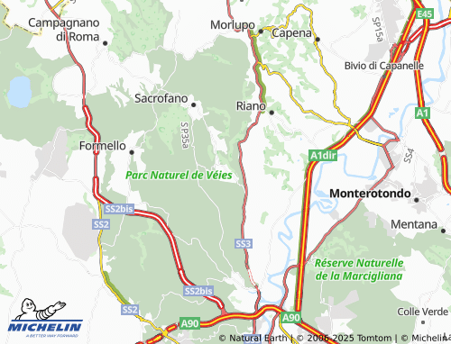 MICHELIN Monte Caminetto map - ViaMichelin