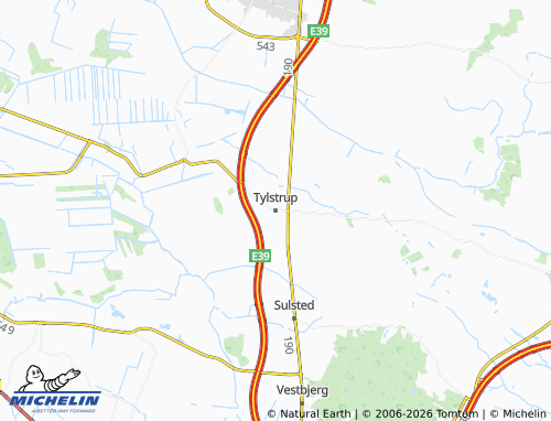 MICHELIN-Landkarte Tylstrup - ViaMichelin