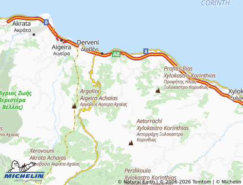 MICHELIN Pyrgos map - ViaMichelin
