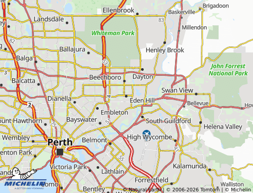 Mapa MICHELIN Eden Hill - ViaMichelin
