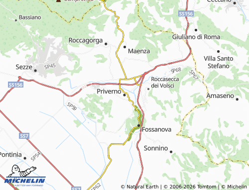 Mappa MICHELIN Priverno - ViaMichelin