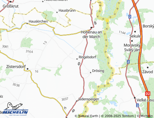 Carte MICHELIN Ringelsdorf-Niederabsdorf - ViaMichelin