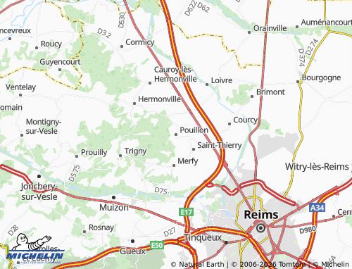 Mappa MICHELIN Pouillon - ViaMichelin