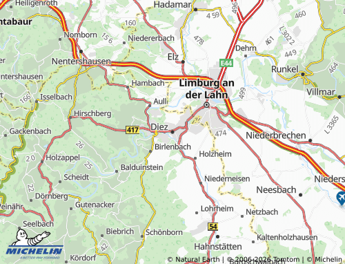 MICHELIN Diez map - ViaMichelin