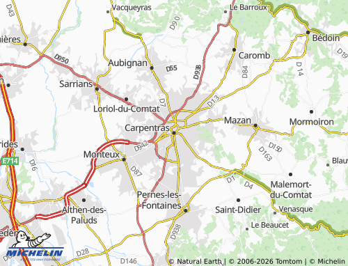 Mapa MICHELIN Carpentras - ViaMichelin