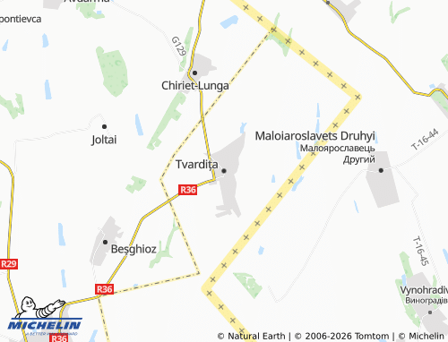 Mappa MICHELIN Tvardița - ViaMichelin