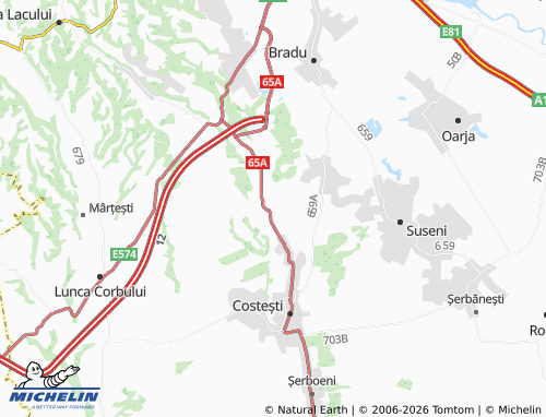 MICHELIN Lăceni map - ViaMichelin