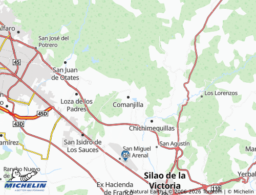 Mapa MICHELIN Comanjilla - ViaMichelin