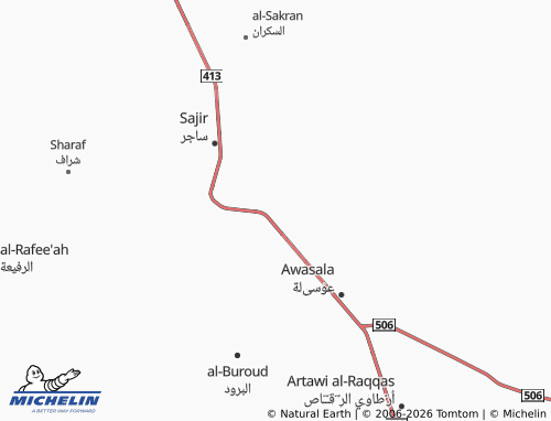 MICHELIN-Landkarte al-Wuroud - ViaMichelin
