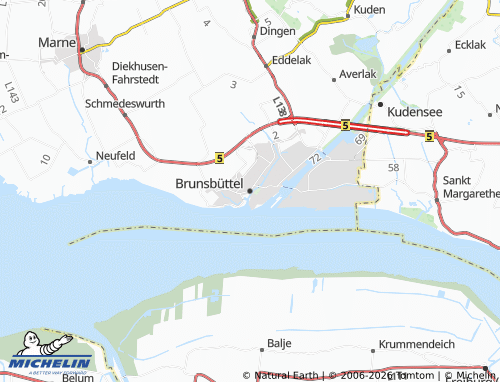 MICHELIN Brunsbüttel map - ViaMichelin
