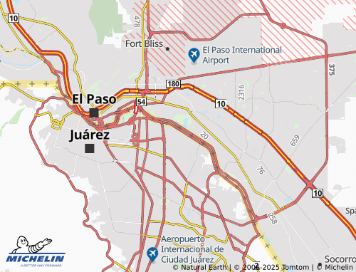 MICHELIN Vistas del Bravo map - ViaMichelin