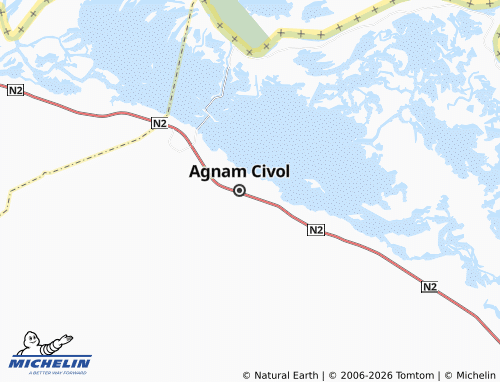 MICHELIN Agnam Lidoubé map - ViaMichelin