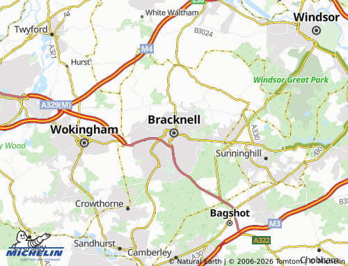 Carte MICHELIN Bracknell - ViaMichelin