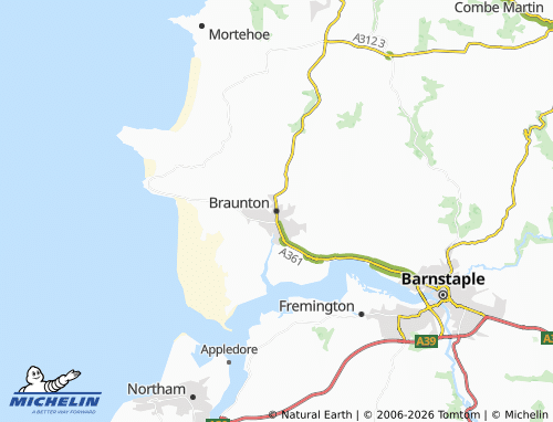 MICHELIN Braunton map - ViaMichelin