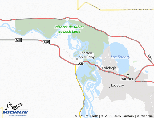 MICHELIN-Landkarte Kingston on Murray - ViaMichelin