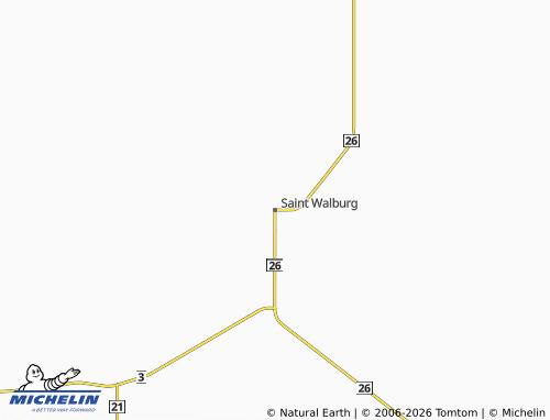 MICHELIN Saint Walburg map - ViaMichelin