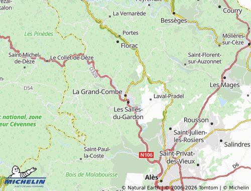 Mappa MICHELIN La Grand-Combe - ViaMichelin