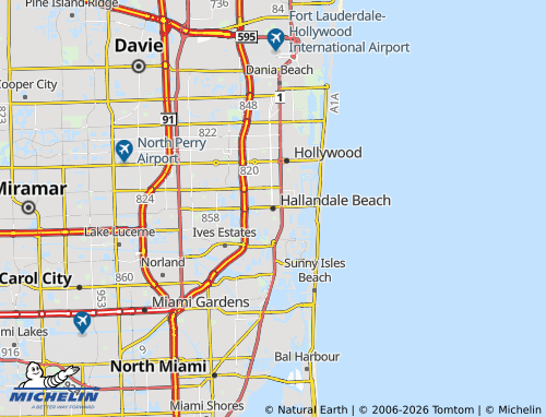 Mappa MICHELIN Hallandale Beach - ViaMichelin