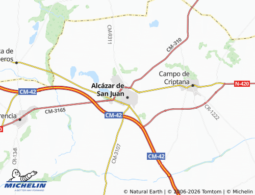 Mapa MICHELIN Alcázar de San Juan - ViaMichelin