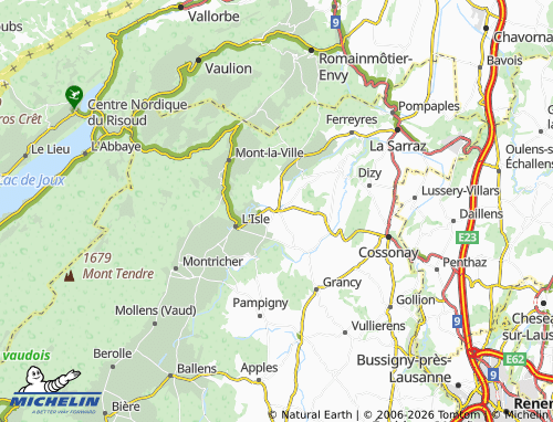 MICHELIN Cuarnens map - ViaMichelin