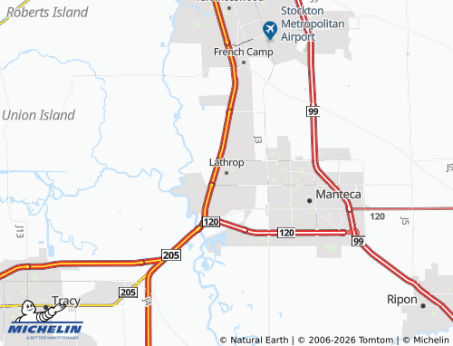Mappa MICHELIN Lathrop - ViaMichelin