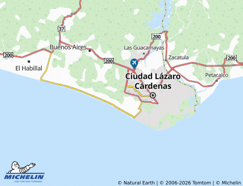 Mapa MICHELIN Puesta del Sol - ViaMichelin