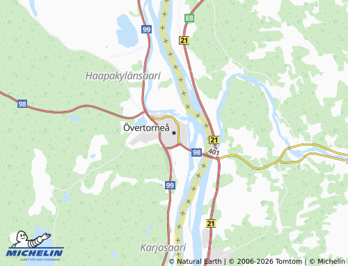 Carte MICHELIN Övertorneå - ViaMichelin