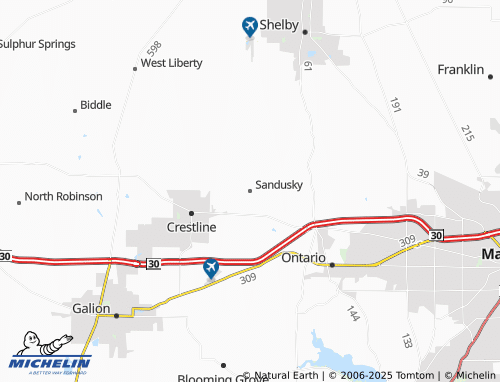 MICHELIN Sandusky map - ViaMichelin