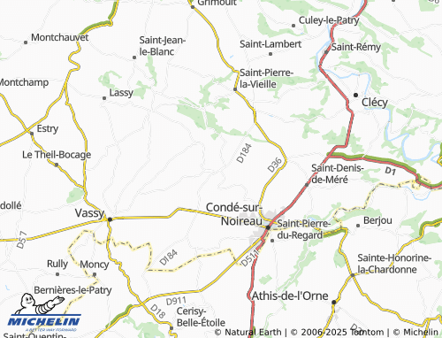 MICHELIN Pontécoulant map - ViaMichelin