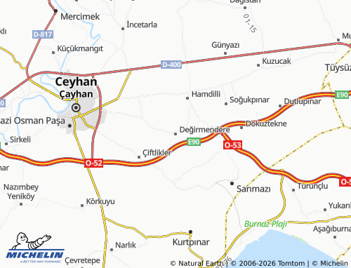 MICHELIN Değirmendere map - ViaMichelin