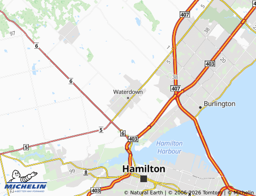 Mapa MICHELIN Waterdown - ViaMichelin