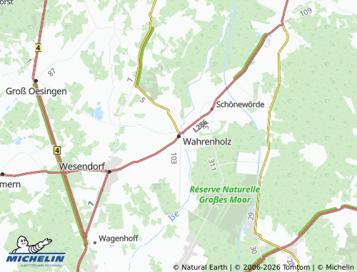 MICHELIN Wahrenholz map - ViaMichelin